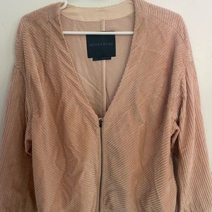 Pink Corduroy Bomber Jacket